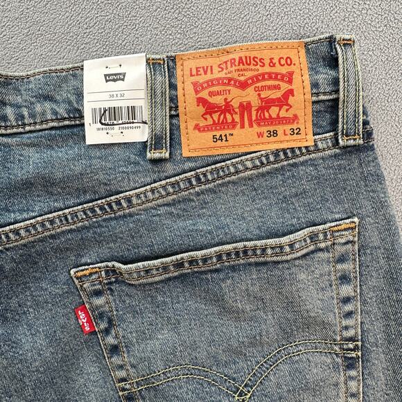 Levis 541 Men Jeans 38x32 Atletic Taper Stretch Tencel High Rise Medium Wash NWT - Picture 4 of 9